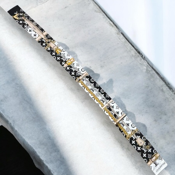 Louis Vuitton Silk Monogram Confidential Bandeau Black Scarf - Picture 7 of 9